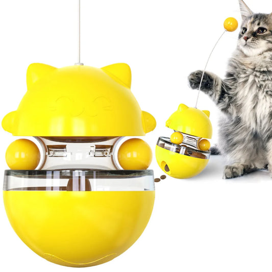 Cat Teaser Cup Toy Interactive Treat Dispensing Ball