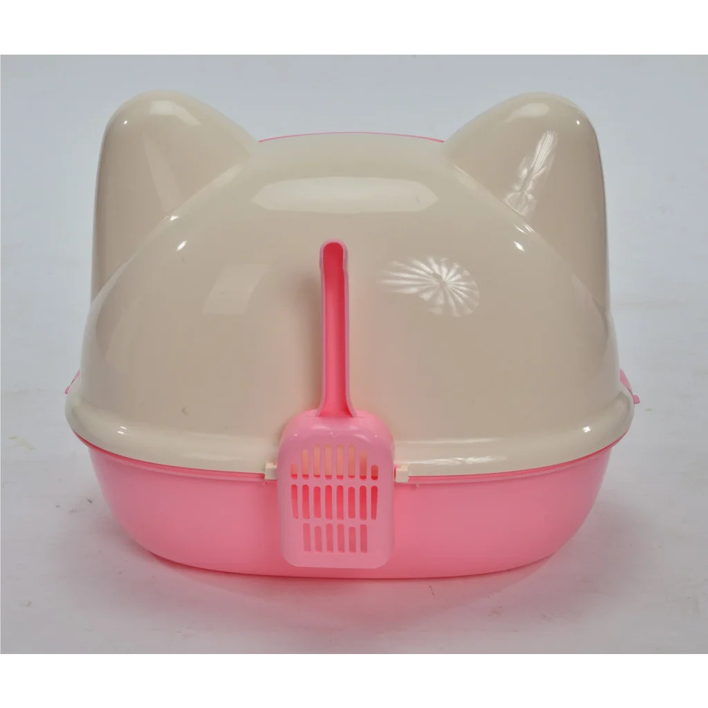 Cat Toilet Litter Box Large Hooded Tray House with Scoop