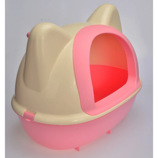 Cat Toilet Litter Box Large Hooded Tray House with Scoop