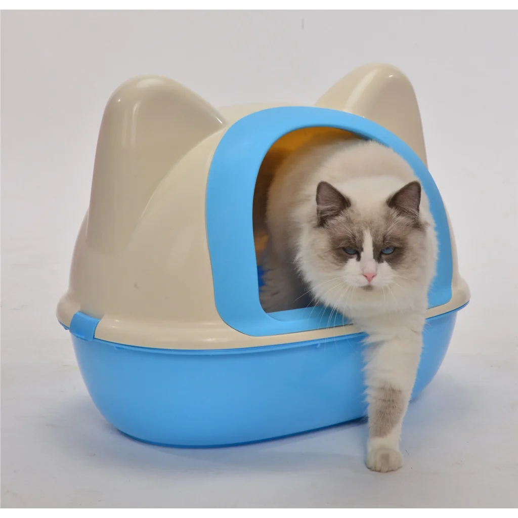 Cat Toilet Litter Box Medium Hooded Tray House with Scoop