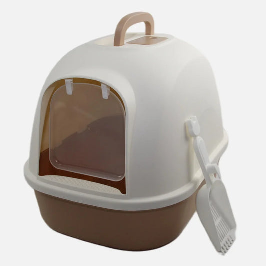 Cat Toilet Litter Box Portable Hooded Tray House