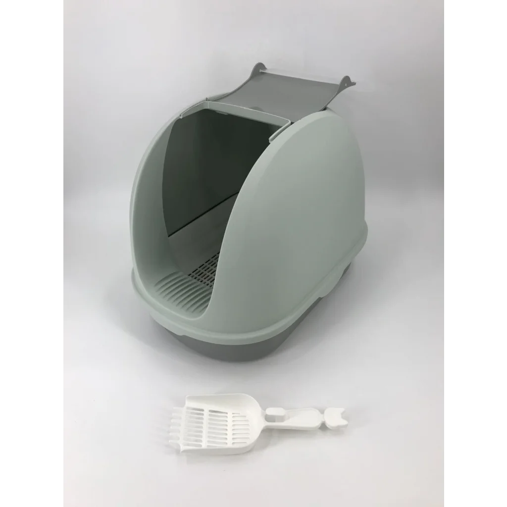 Cat Toilet Litter Box Portable Hooded Tray House with Scoop
