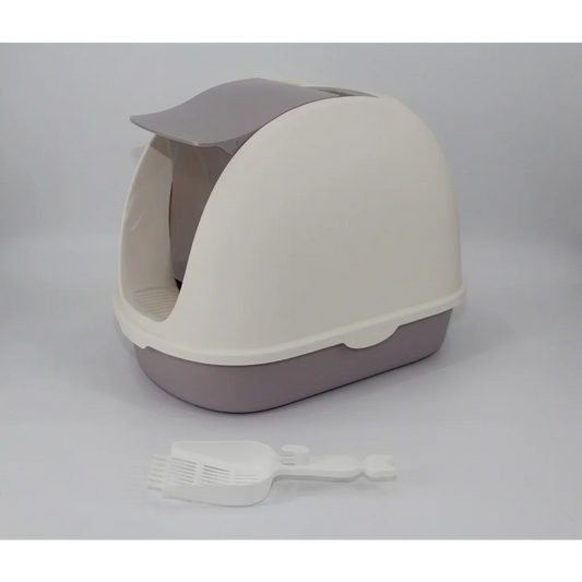 Cat Toilet Litter Box Portable Hooded Tray House with Scoop