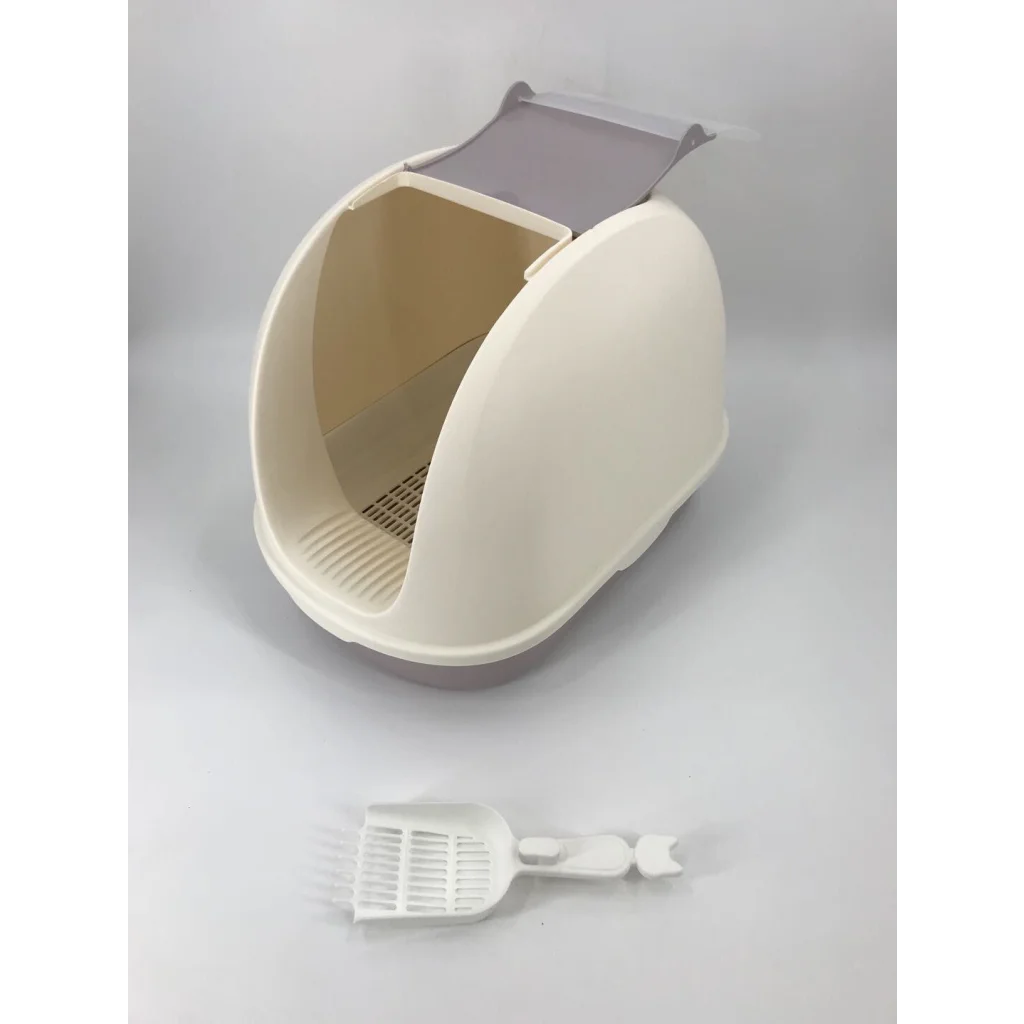 Cat Toilet Litter Box Portable Hooded Tray House with Scoop