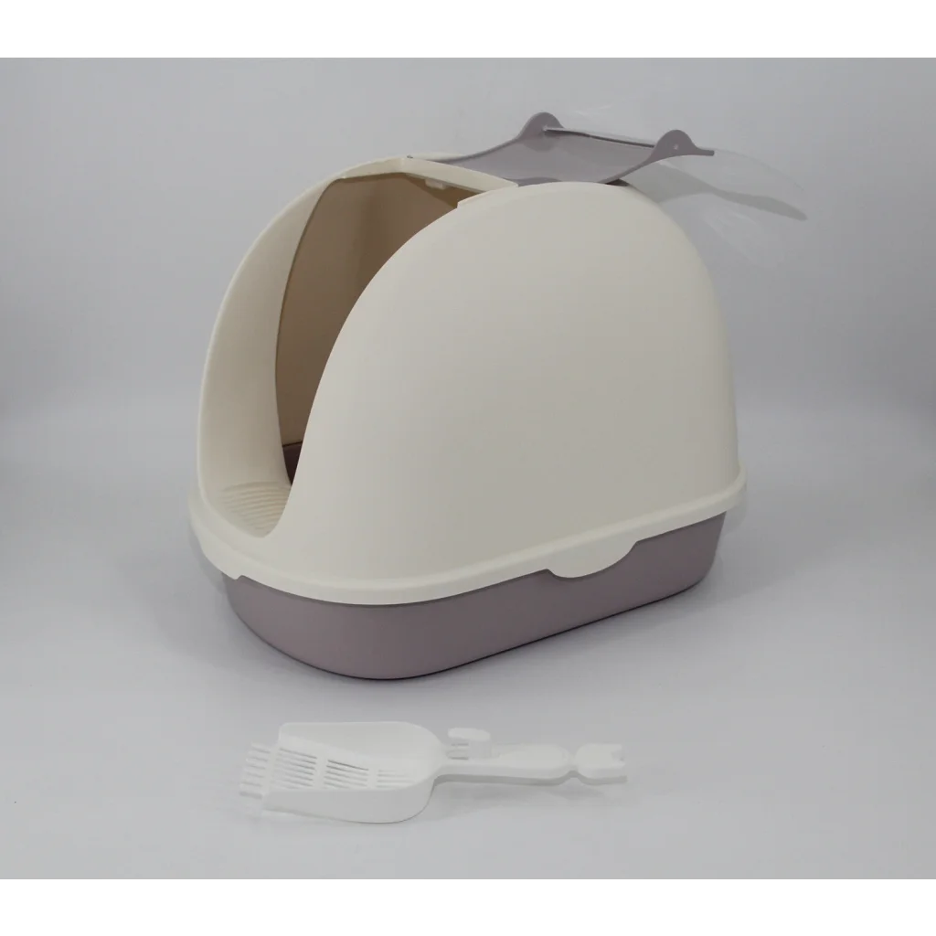 Cat Toilet Litter Box Portable Hooded Tray House with Scoop