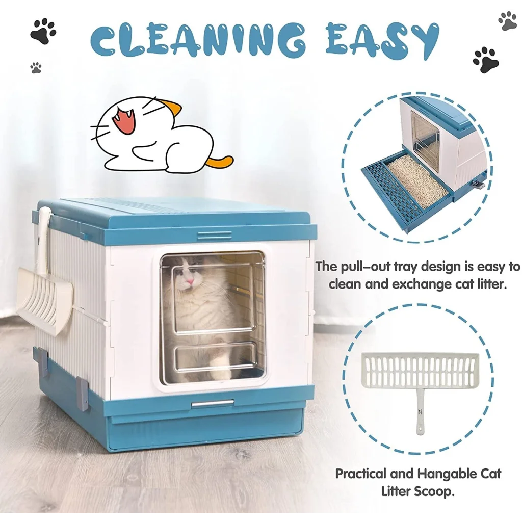 Cat Toilet Litter Box XL Portable Foldable Tray House