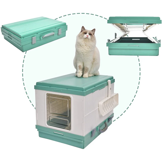 Cat Toilet Litter Box XL Portable Foldable Tray House