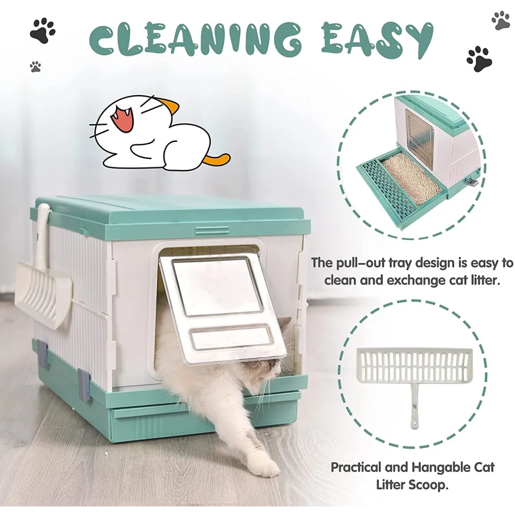 Cat Toilet Litter Box XL Portable Foldable Tray House