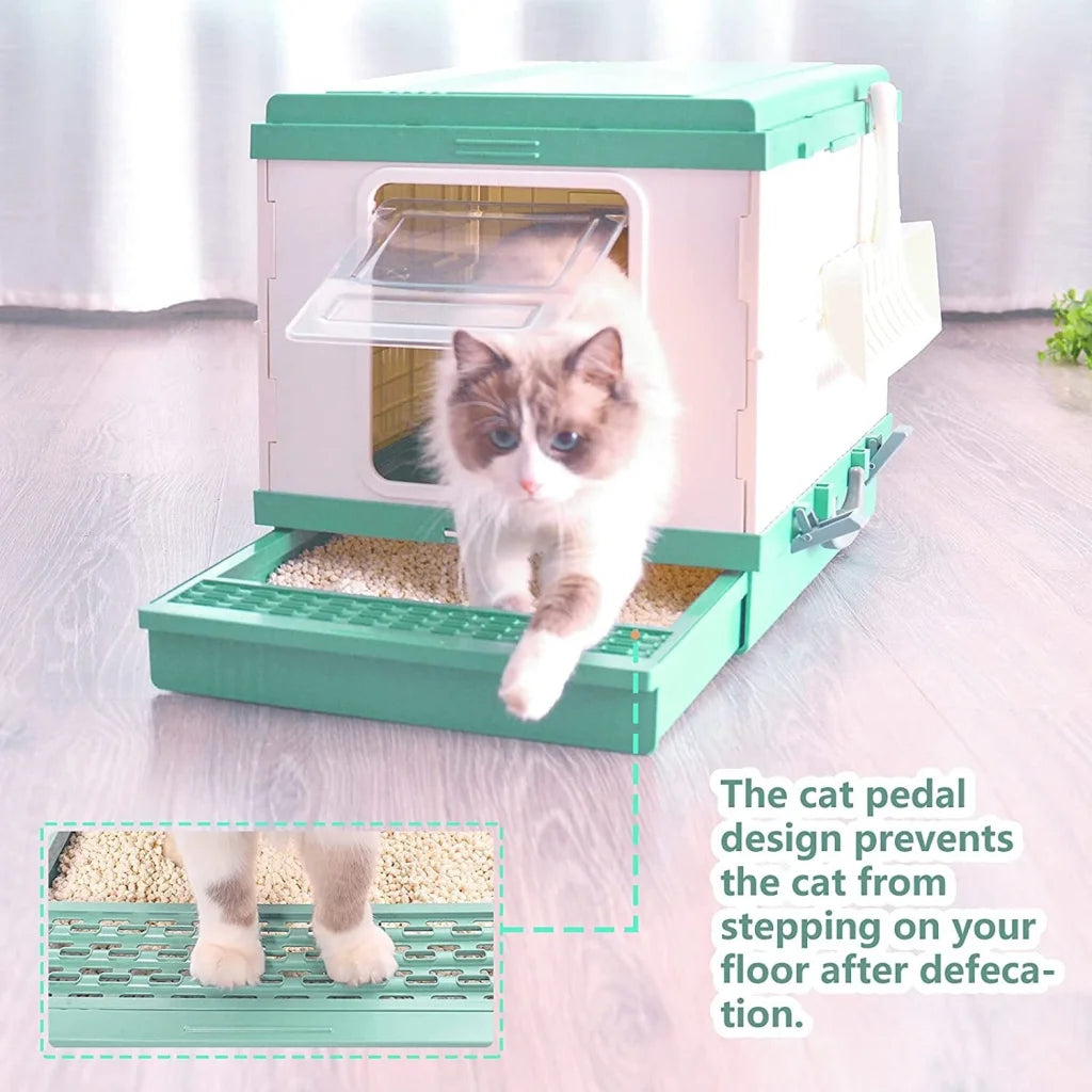 Cat Toilet Litter Box XL Portable Foldable Tray House