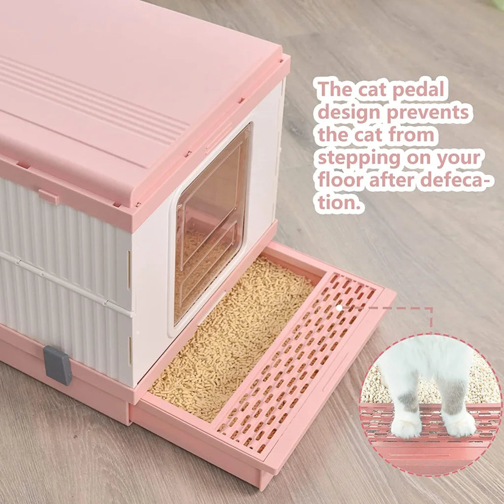 Cat Toilet Litter Box XL Portable Foldable Tray House