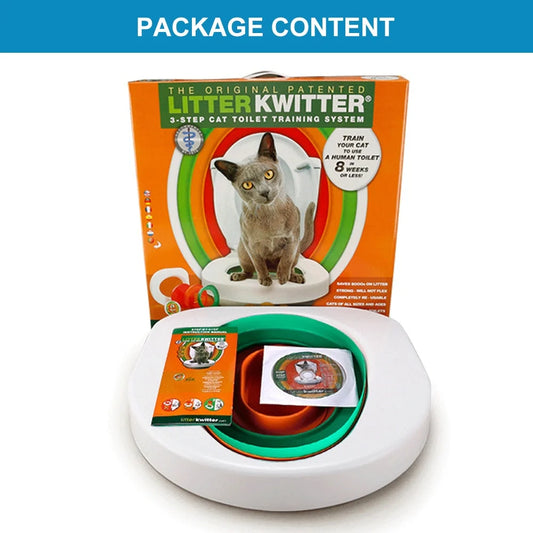 Cat Toilet Training System 3-Step Litter Kwitter Pet