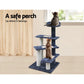 Wood Cat Tree 100cm Scratching Post Tower Condo Steps