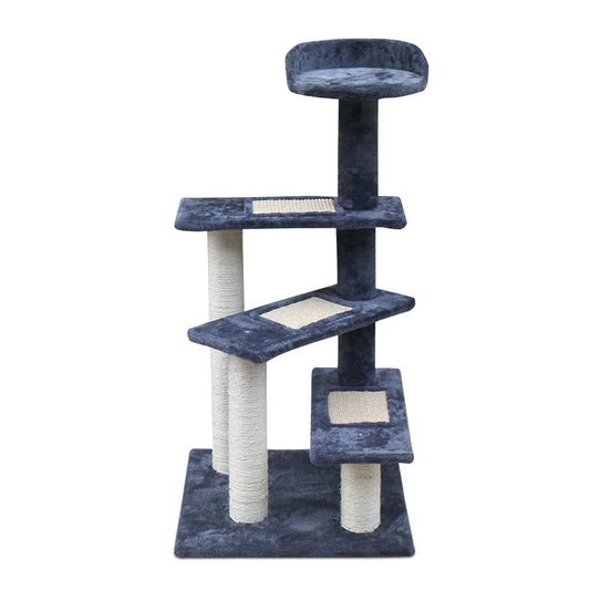 Grey 100cm Cat Scratching Tree with Platforms