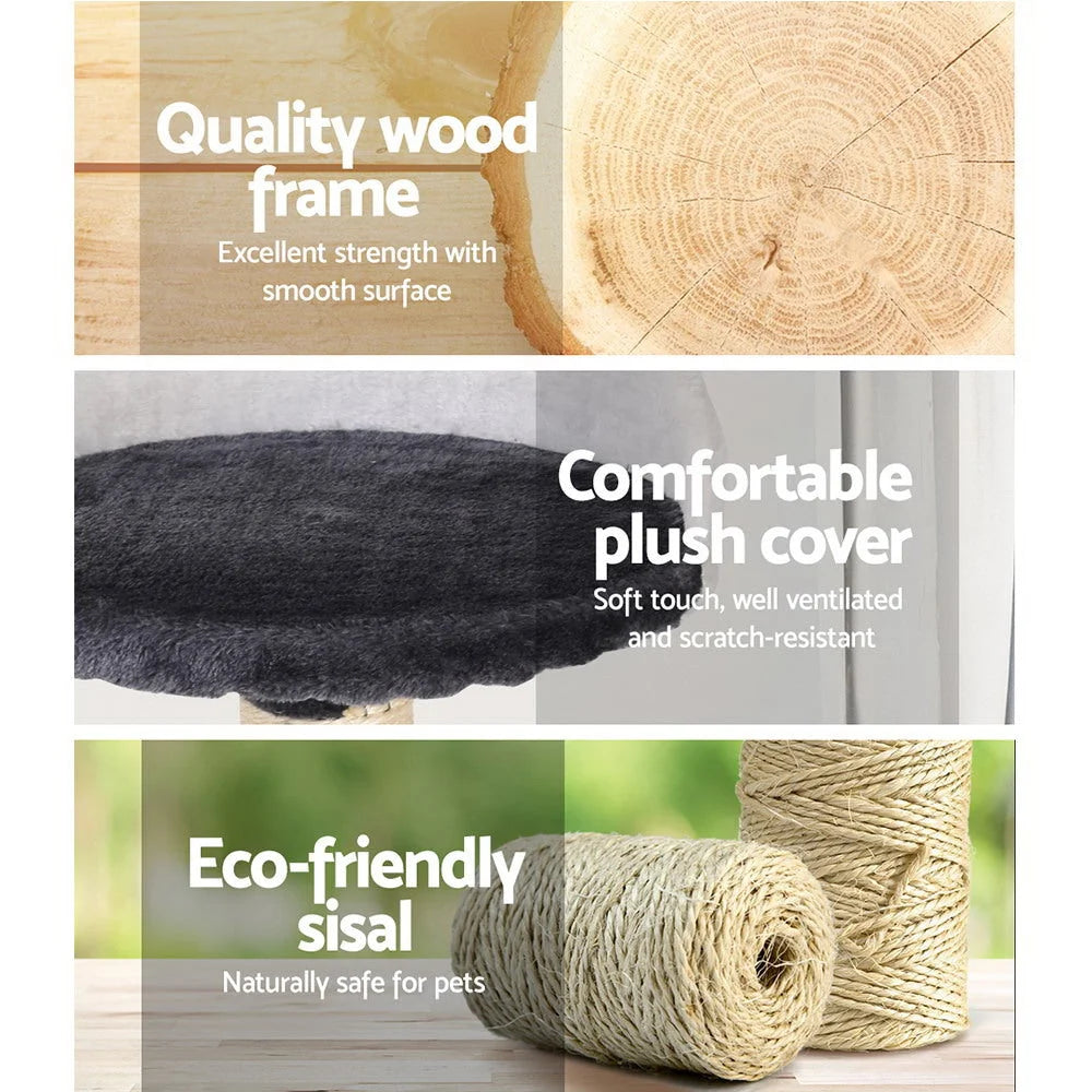 Cat Tree 112cm Scratching Post Scratcher Tower Condo House