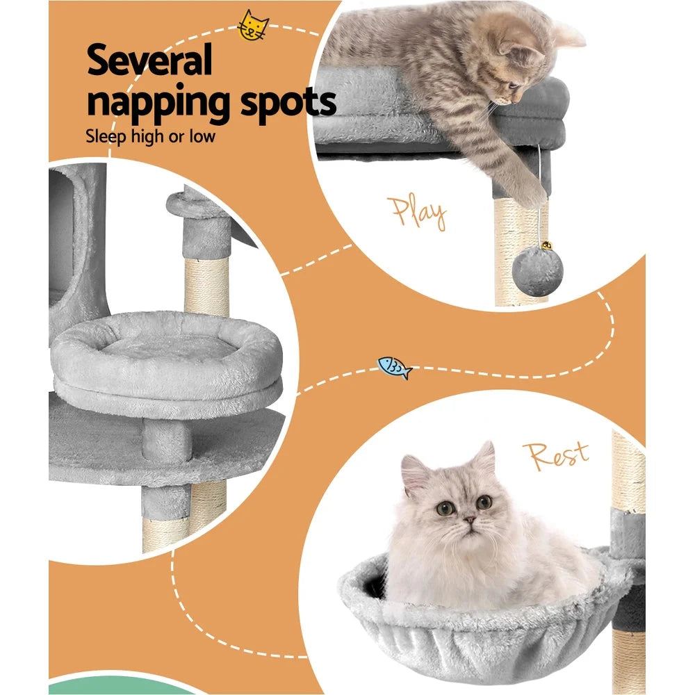 Cat Tree 123cm Tower Scratching Post Condo Scratcher House