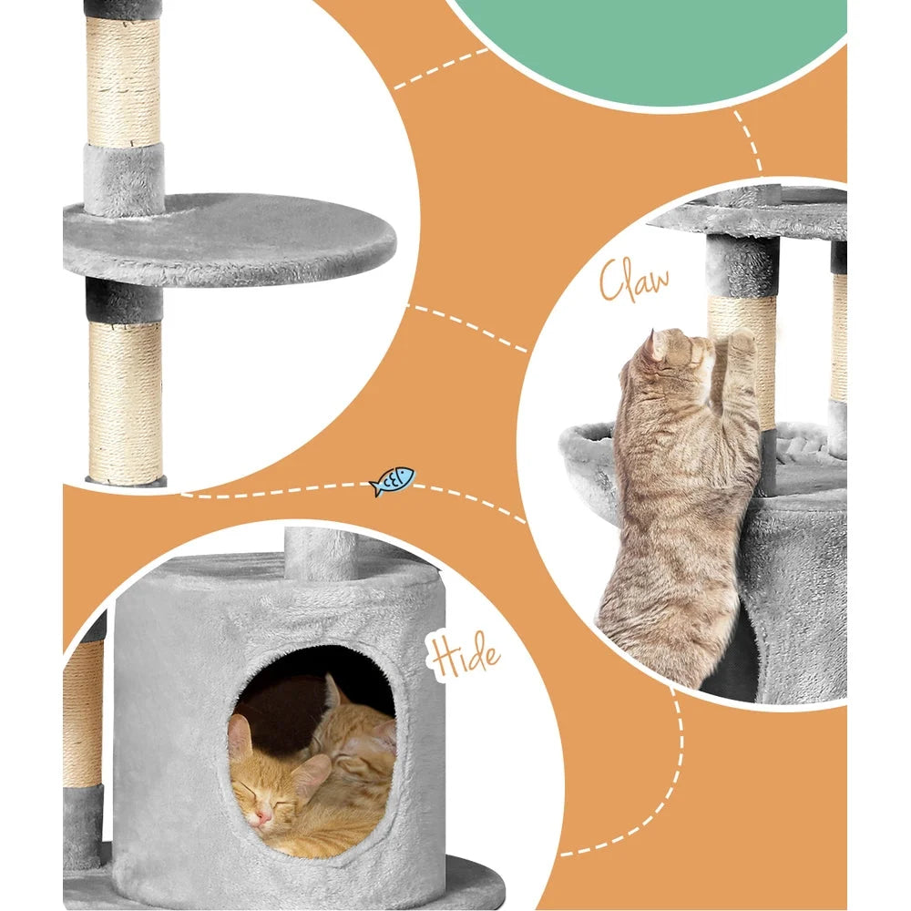 Cat Tree 123cm Tower Scratching Post Condo Scratcher House