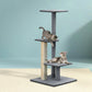 Cat Tree 124cm Scratching Post Tower Condo Scratcher Trees with Wood Board