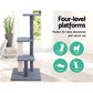 Cat Tree 124cm Scratching Post Tower Condo Scratcher Trees