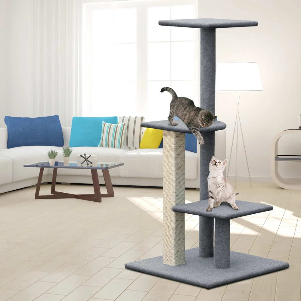 Cat Tree 124cm Scratching Post Tower Condo Scratcher Trees