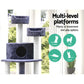 Cat Tree 126cm, Wood Scratching Post Tower Condo