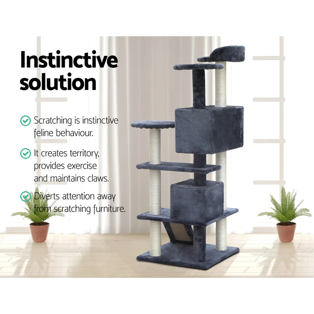 Cat tree with scratching post tower