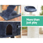 Cat Tree 134CM Wood Scratching Tower Condo Grey Supplies