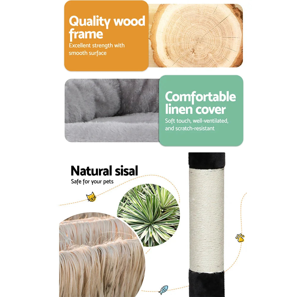 Cat Tree 161cm Tower Scratching Post Condo Scratcher House