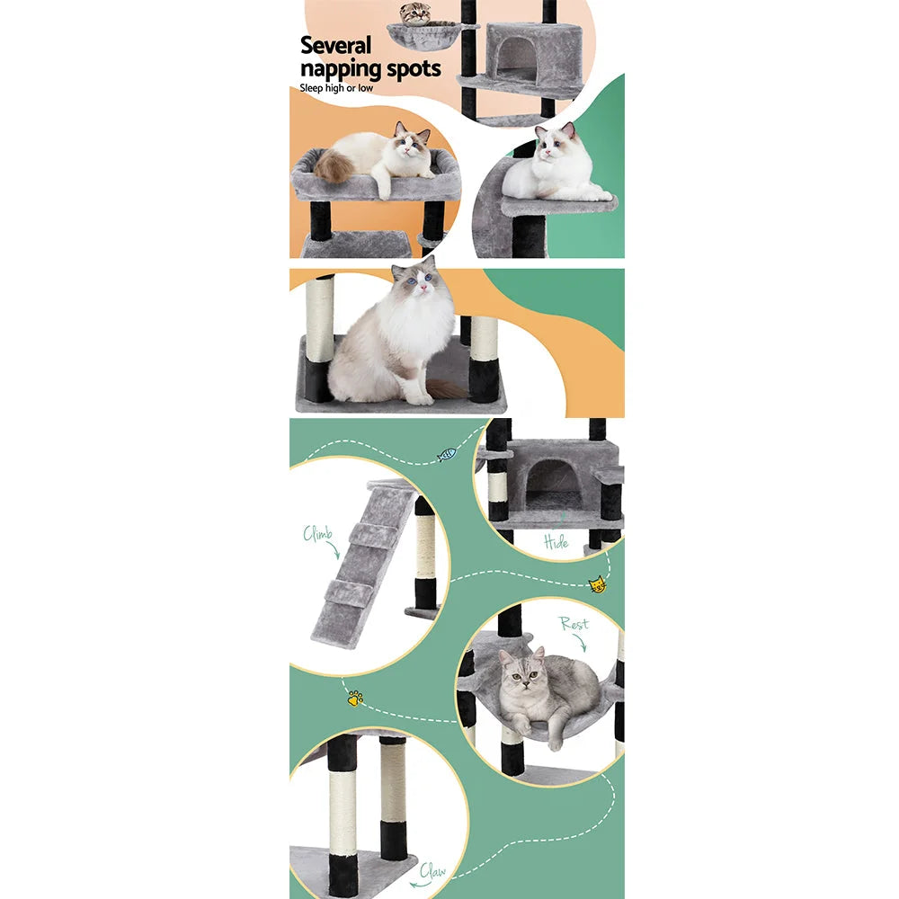 Cat Tree 161cm Tower Scratching Post Condo Scratcher House