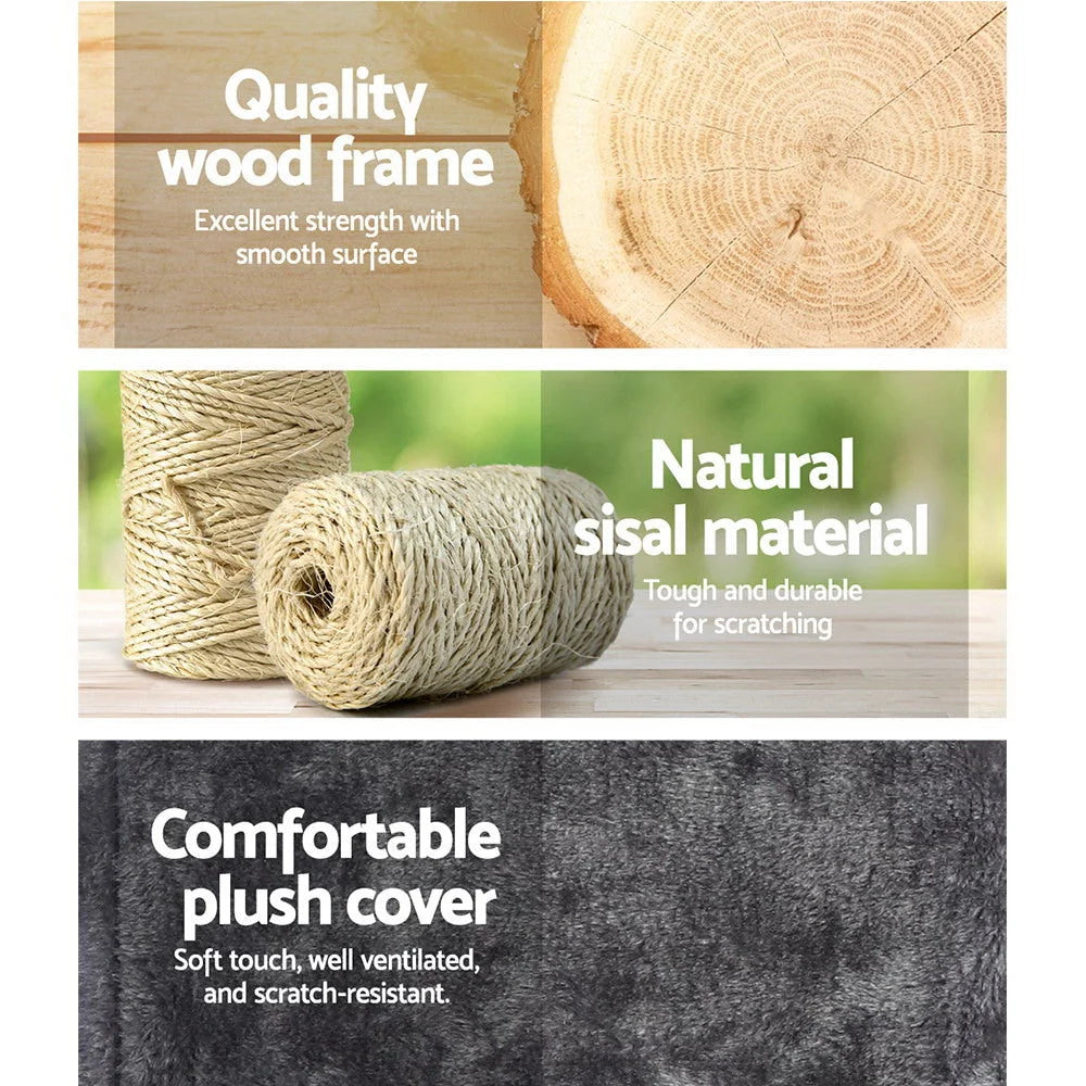 Cat Tree 171 cm Wood Scratching Post Tower Condo - Cat