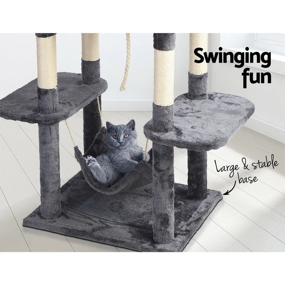 Cat Tree 171 cm Wood Scratching Post Tower Condo - Cat