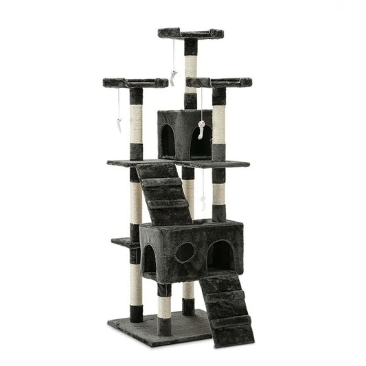 Cat Tree 180cm Wood Scratching Post Tower Condo - Cat