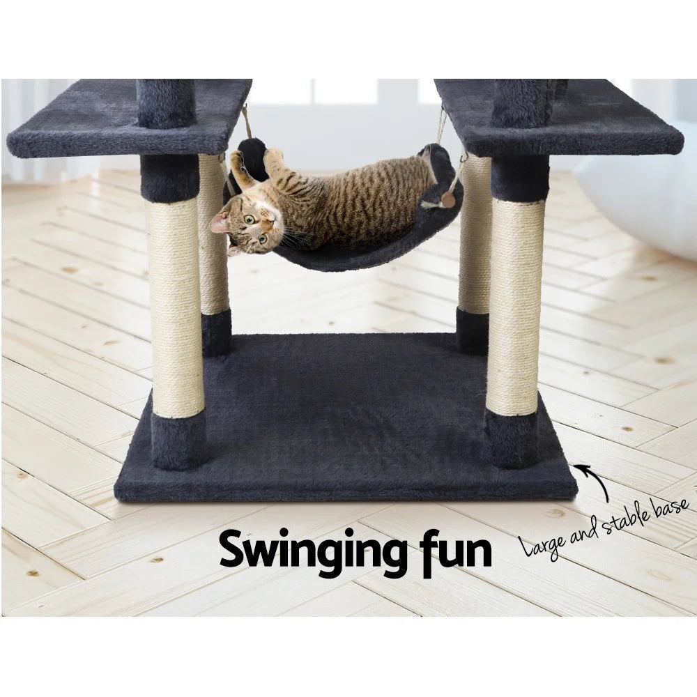 Cat Tree 184 cm Wood Scratching Post Tower Condo - Cat