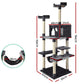 Cat Tree 184 cm Wood Scratching Post Tower Condo - Cat