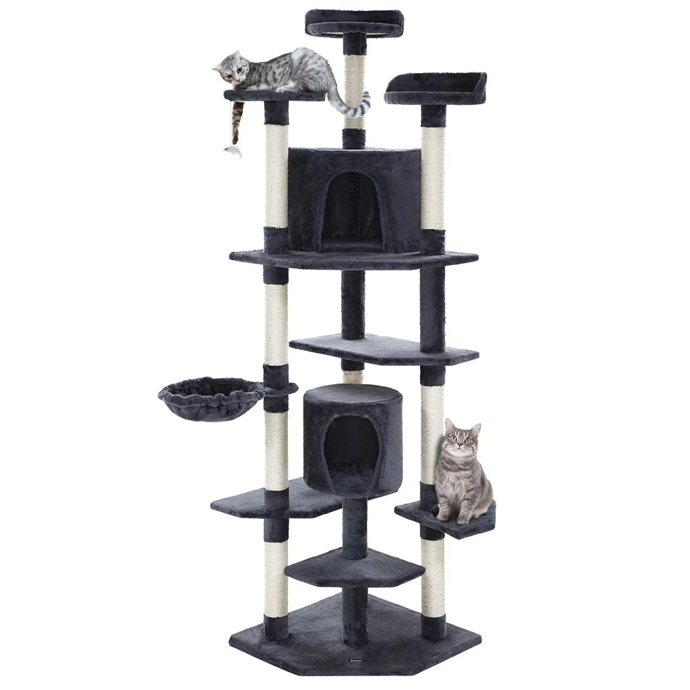Cat Tree 203cm Trees Scratching Post Scratcher Tower Condo