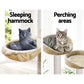 Cat tree with side profile shown