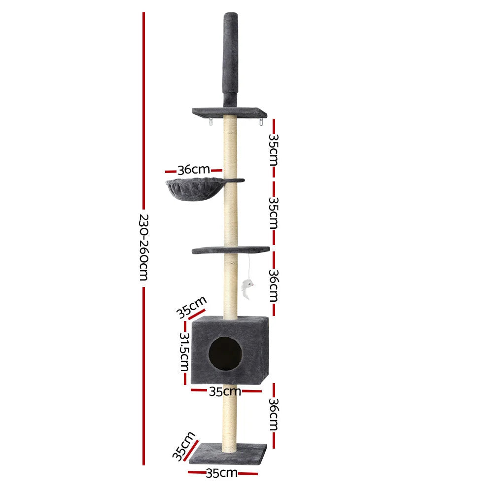 Cat Tree 260cm Tower Scratching Post Scratcher