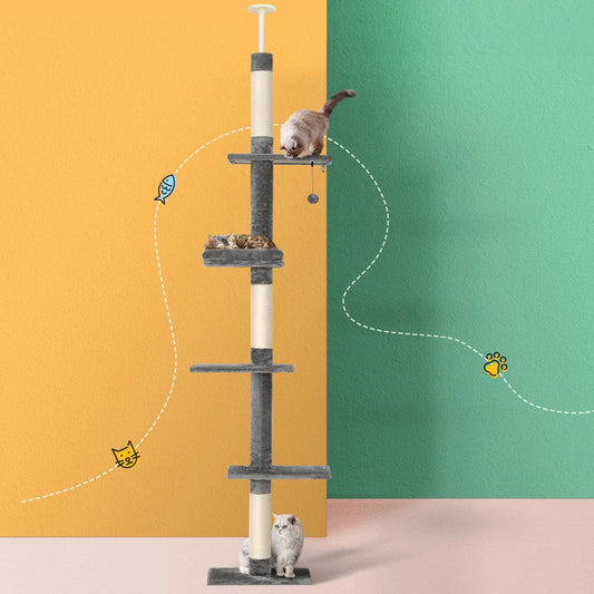 Cat Tree 290cm Tower Scratching Post Scratcher Floor