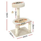 Wood 69cm cat tree with scratching post tower