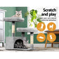 Wood 69cm cat tree with key surfaces and edge shape
