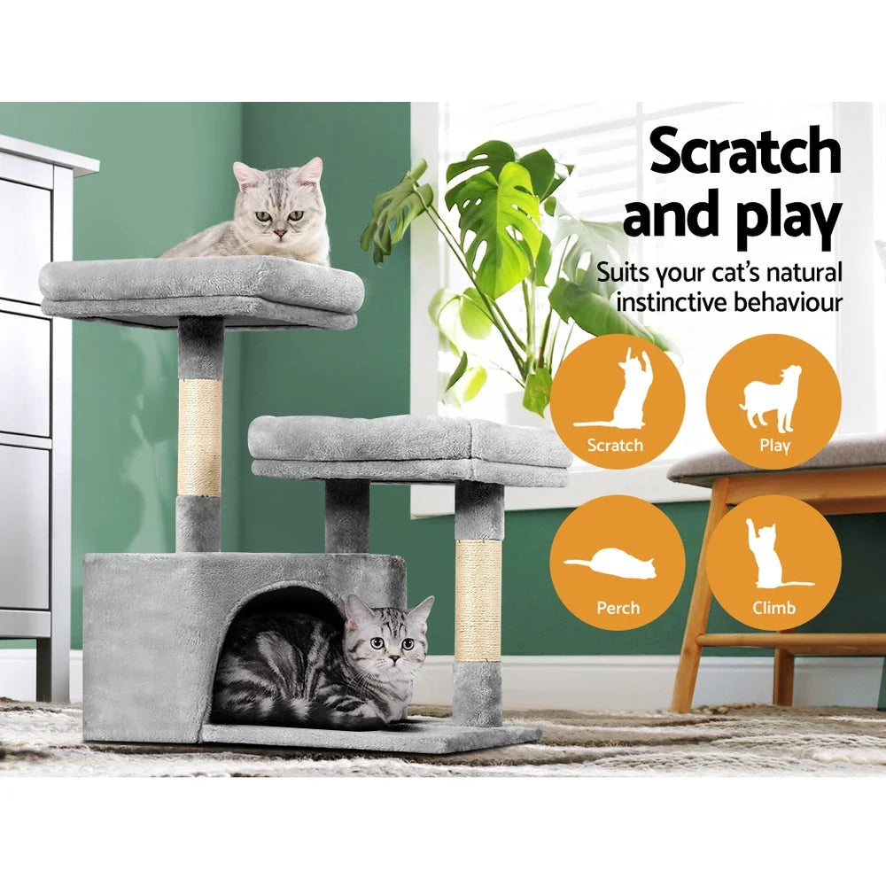 Cat Tree 69cm Scratching Post Tower Scratcher Wood Condo