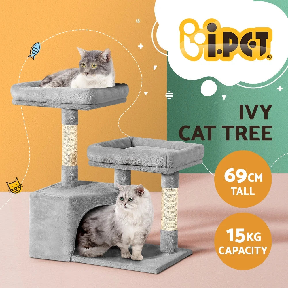 Cat Tree 69cm Scratching Post Tower Scratcher Wood Condo