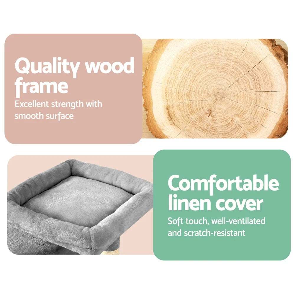 Cat Tree 69cm Scratching Post Tower Scratcher Wood Condo