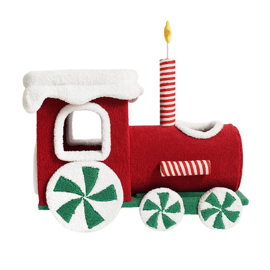 Cat Tree Christmas Gift Train Integrated Nest Toy