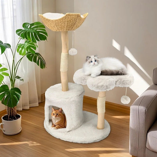 Cat Tree Condo Activity Center Sisal Scratcher Tower - Pet