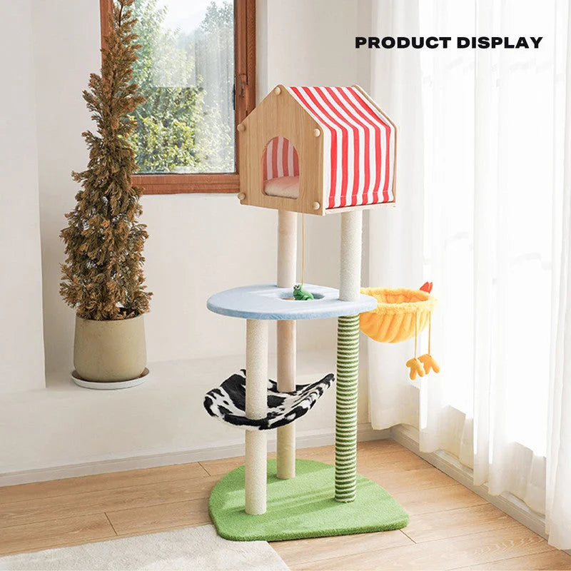 Cat Tree Farm Climbing Frame Litter Scratching Post - Pet