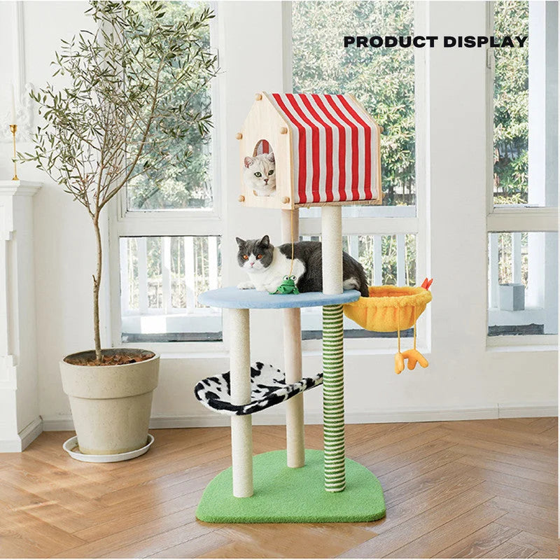 Cat Tree Farm Climbing Frame Litter Scratching Post - Pet