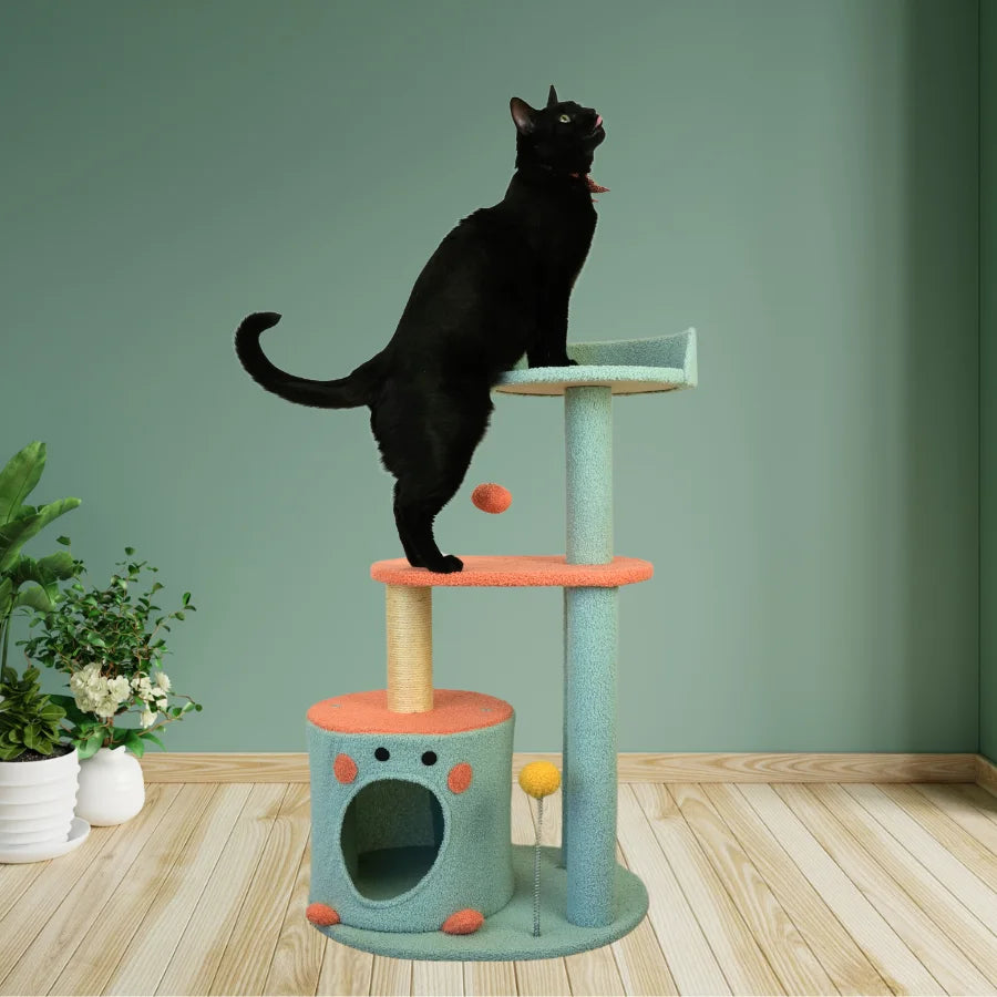 Cat Tree Petwiz 85cm Vivid Scratching Post Pole - Pet Care
