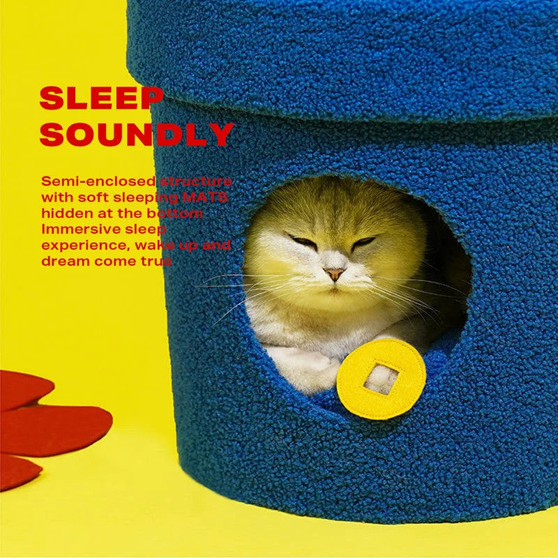 Cat Tree Rich Flower Scratcher Pole Tower Hideaway Cat Bed