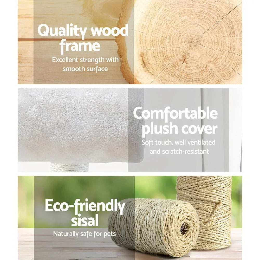 Cat Tree Scratching Post 141cm Tower Condo House Furniture