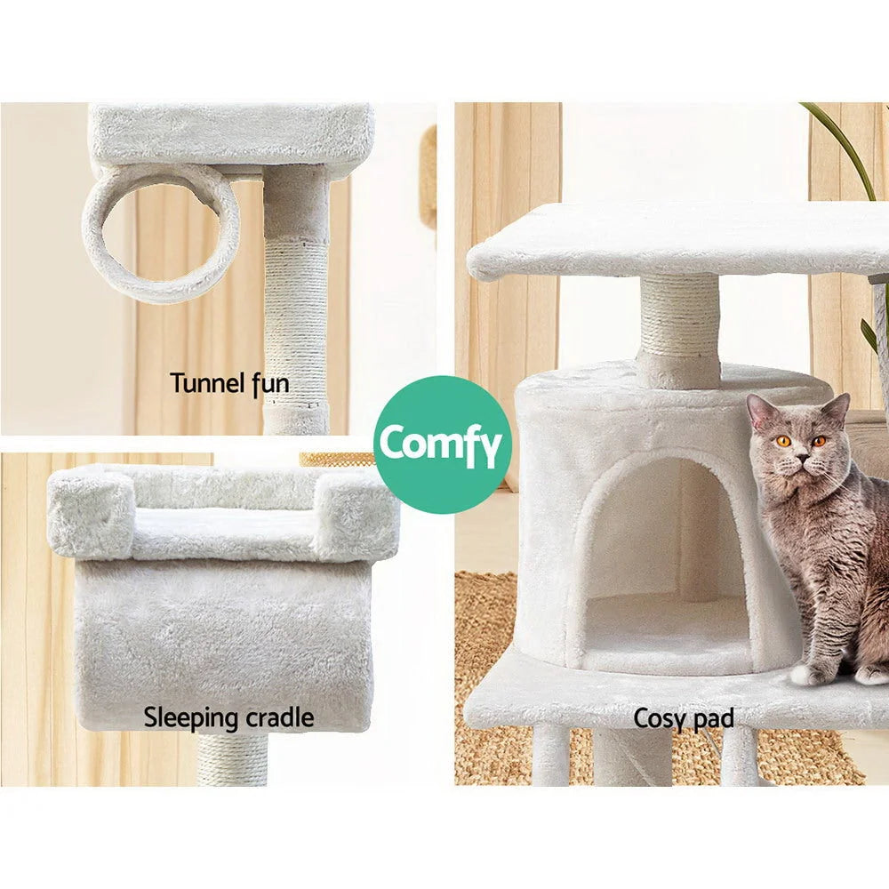 Cat Tree Scratching Post 141cm Tower Condo House Furniture